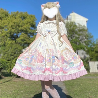 Đầm dự tiệc hai dây xinh xắn theo phong cách lolita dành cho nữ