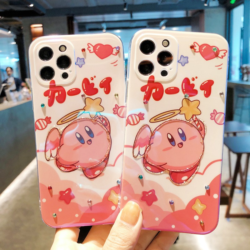 Ốp Điện Thoại Tpu Mềm Hình Ngôi Sao / Thiên Thần / Kirby / Kim Cương Blu-Ray Bảo Vệ Toàn Diện Cho Iphone 11promax X 12 Xs Xr 7plus