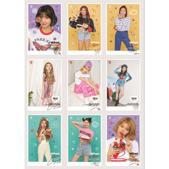 Lomo Card TWICE WHAT IS LOVE Concept Photo Full version Có chữ ký