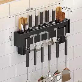 Giá Treo Đồ Nhà Bếp Giá Cài Dao Muỗng Inox Không Gỉ Gắn Tường Đa Năng TITAN STORE