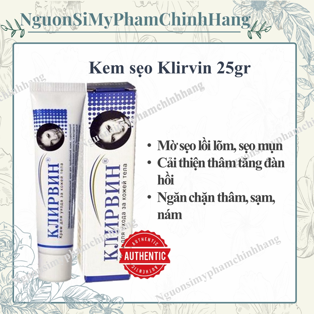 Kem dưỡng da, làm mờ sẹo Klirvin Cream Nga ,Giúp phục hồi các tổn