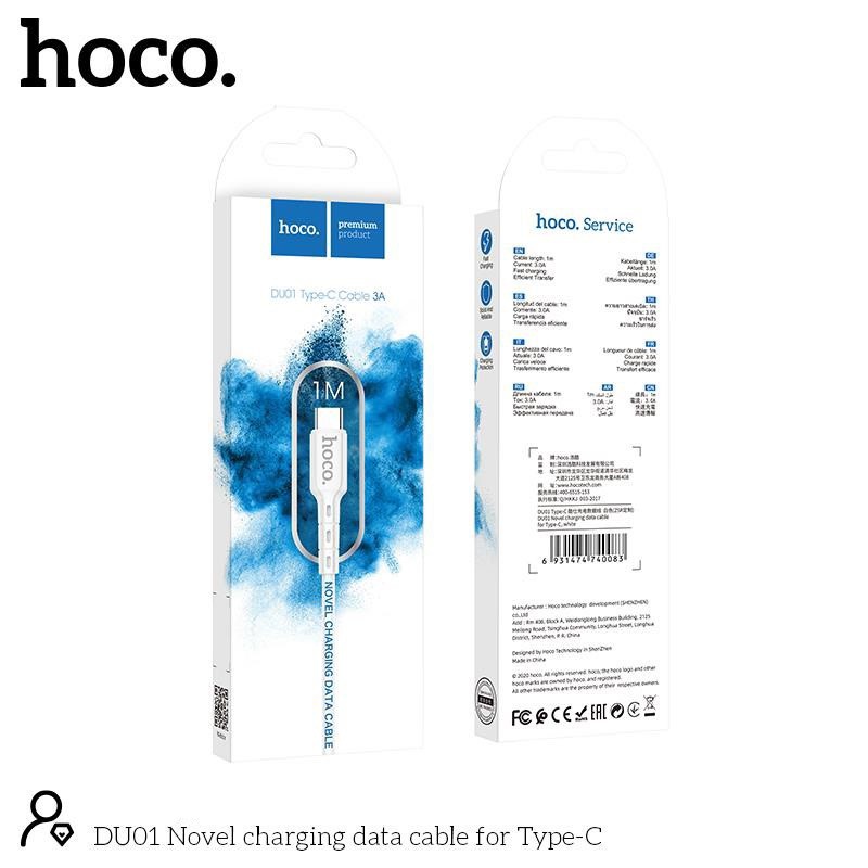 Cáp sạc Lightning/Micro/TypeC nhanh 2.4A HOCO DU01 Lightning dây PVC Siêu bền - Truyền dữ liệu tốc độ cao