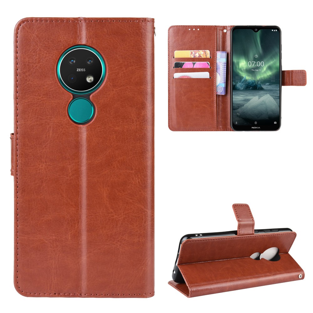 Bao da điện thoại màu trơn phong cách thanh lịch cho Nokia 7.2