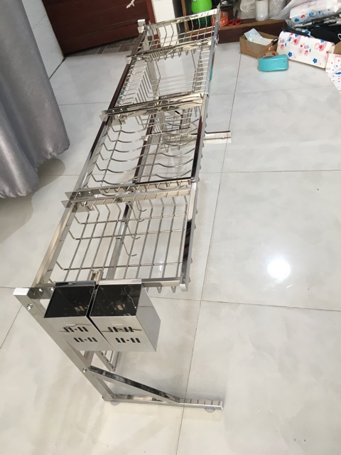 Kệ chén đa năng, giá để bát đũa inox 304 tiện lợi BẢO HÀNH 12 THÁNG Kệ úp chén - kệ để chen trên bồn rửa