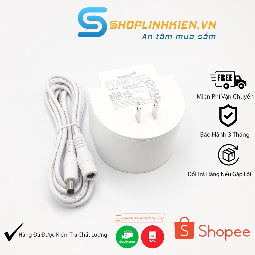 Nguồn Adapter 5V 2.5A 5.5x2.1mm,Cho đầu android TV Box Cục Sạc 5V2A cho thiết bị điện tử hãng Viasat US