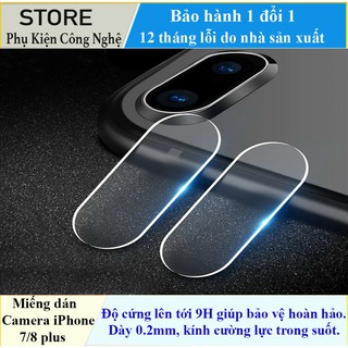 Miếng dán cường lực camera iphone 7plus- 8 plus