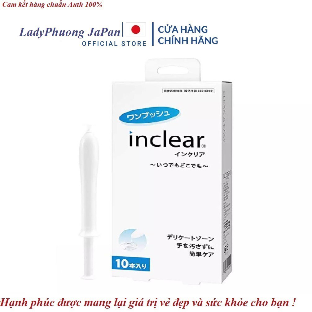 (HỘP 10 CHIẾC) DUNG DỊCH VỆ SINH INCLEAR NỘI ĐỊA NHẬT BẢN