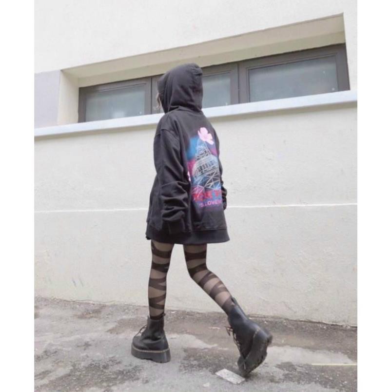 Áo khoác nỉ nữ dây kéo form rộng in hình họa tiết cá tính - KN8 | BigBuy360 - bigbuy360.vn