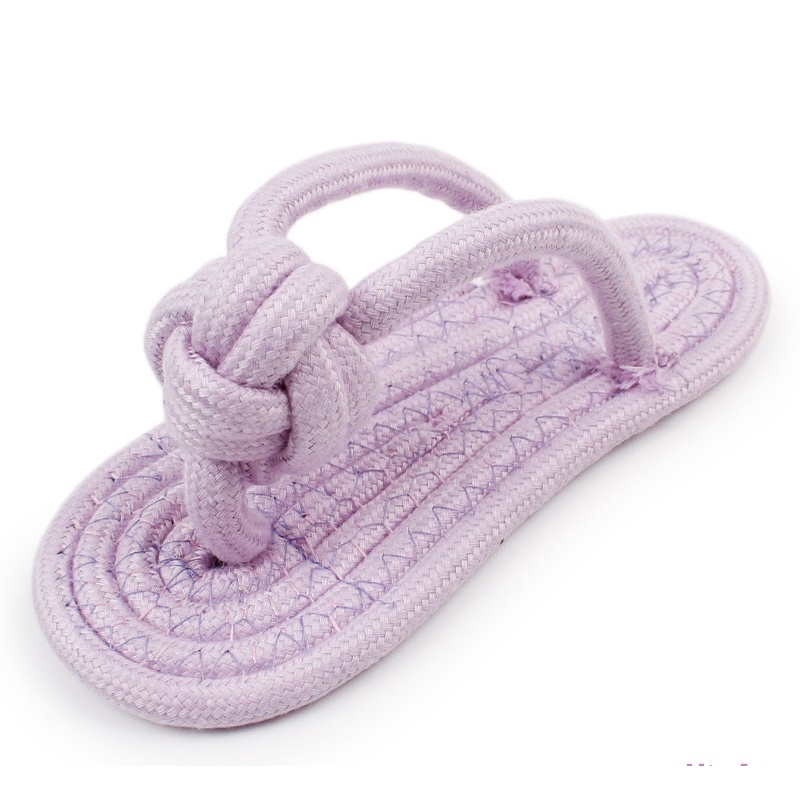 Đồ Chơi Nhai Hình Chiếc Dép Bằng Dây Cotton Cho Thú Cưng Chó Mèo