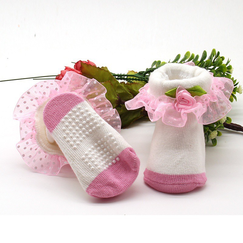 Vớ Lưới Tutu Thêu Hoa Cho Bé Gái