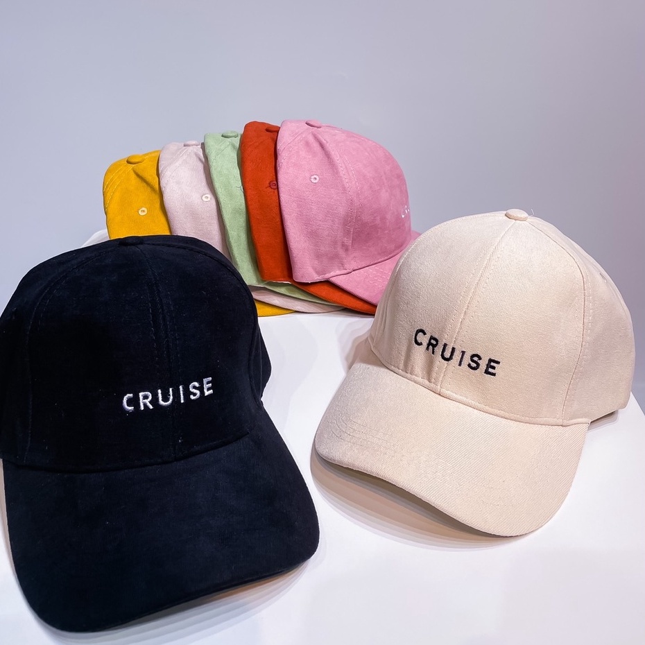 Mũ lưỡi trai thêu chữ CRUISE, nón kết nam nữ form unisex phong cách ulzzang Hàn Quốc cá tính năng động vải kaki cotton