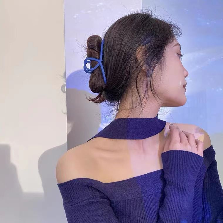 Kẹp Tóc Kim Loại Màu Xanh Dương Thời Trang