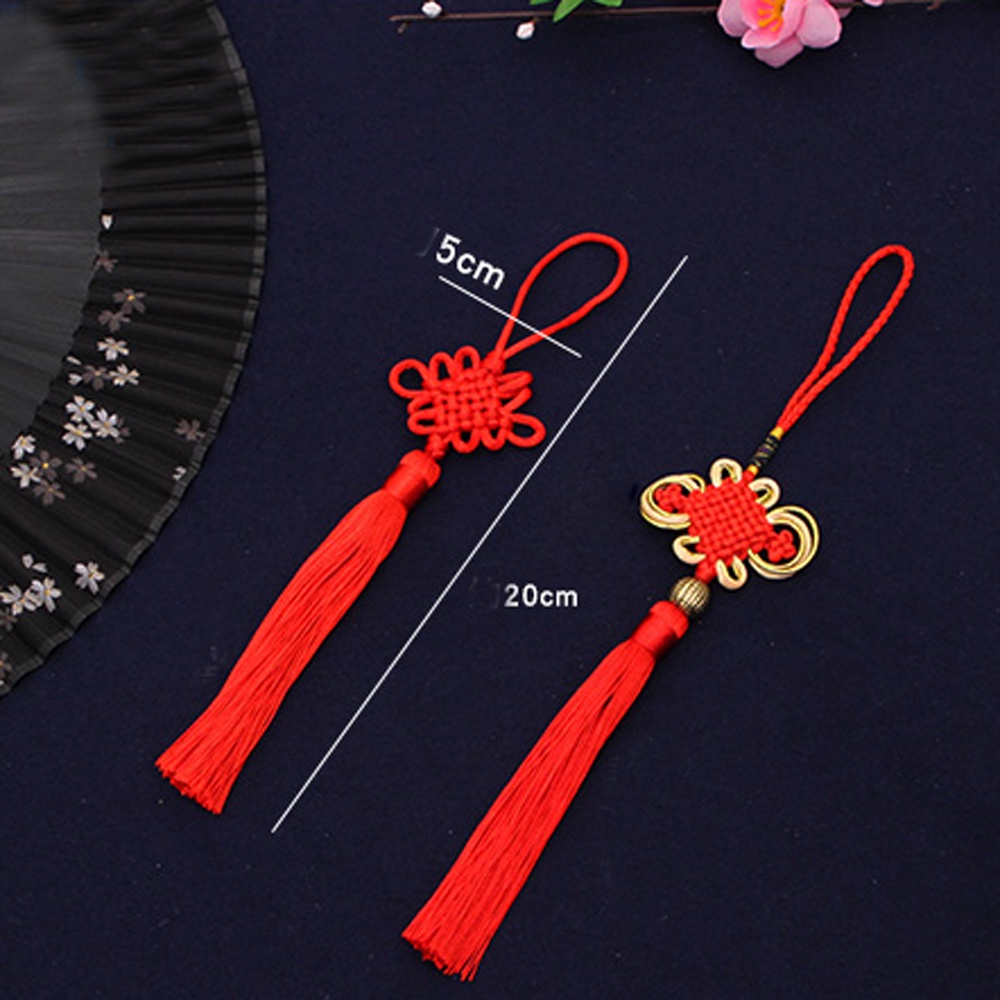 1 Mặt Dây Chuyền Thắt Nút Tua Rua Nhỏ size Nhỏ Phong Cách Trung Hoa Trang Trí