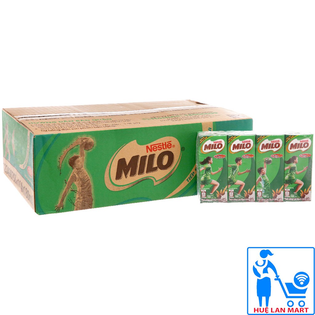 Thức Uống Lúa Lạch Nestle' Milo Active-Go Thùng 48 Hộp x 180ml