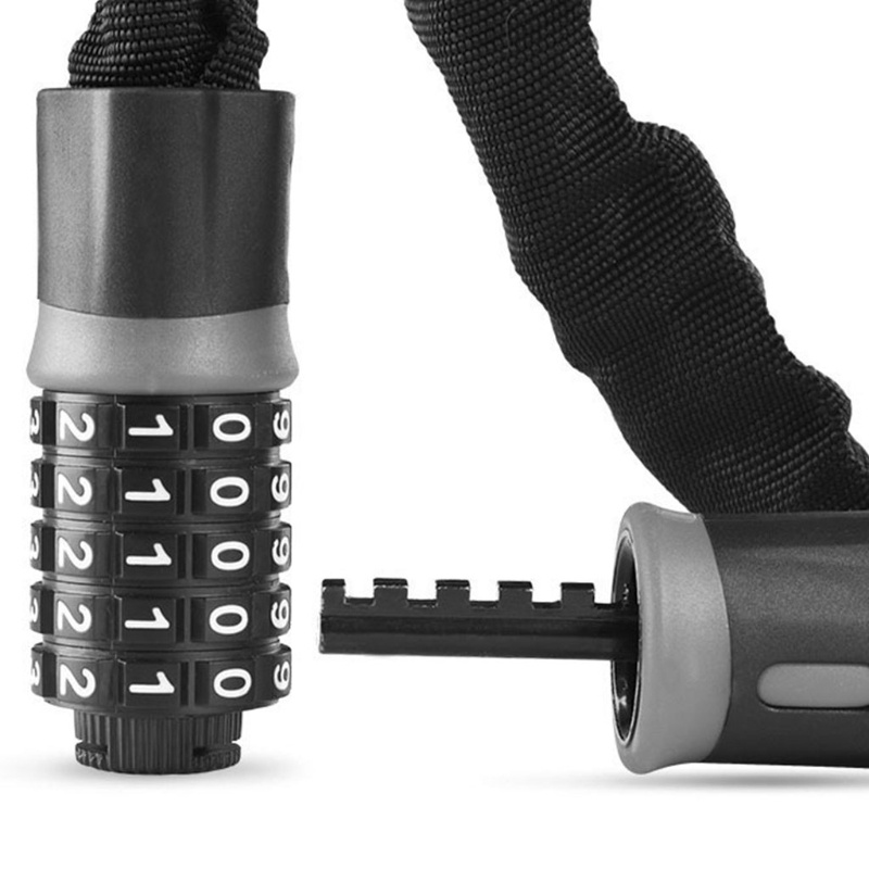 Dây Cáp Khóa Mật Khẩu 5 Chữ Số Chống Trộm Cho Xe Đạp Xe Máy