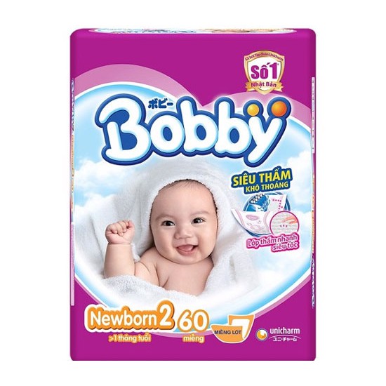 Tã Giấy Bobby NB2 (60M)