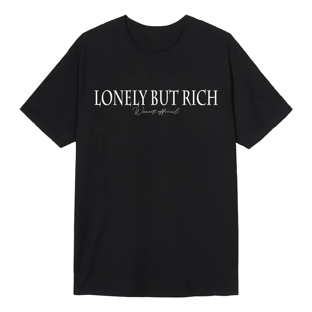 Áo thun tay lỡ WEARIT phông chất liệu cotton 100% họa tiết basic đơn giản form rộng unisex lonely but rich