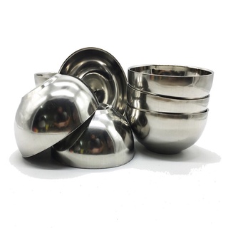 Bộ 10 chén trơn inox 2 lớp cách nhiệt