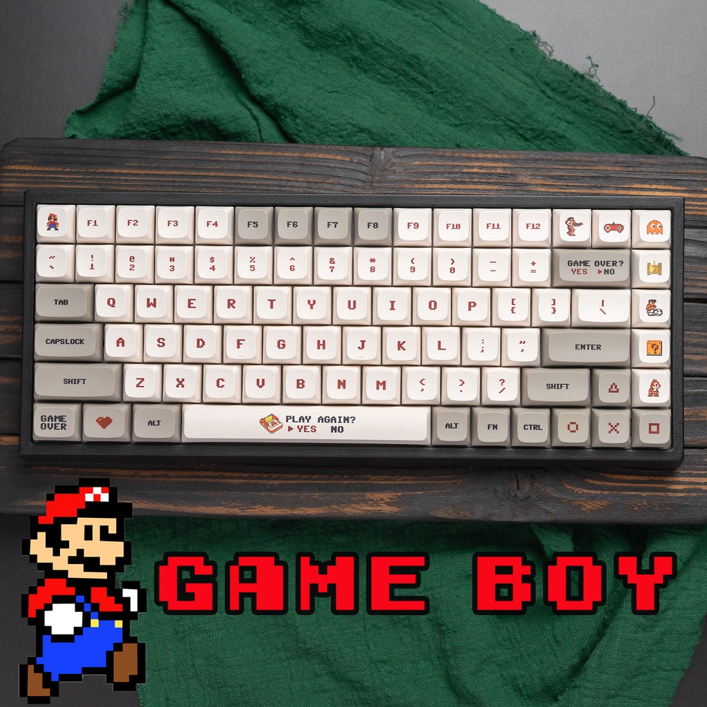 Keycap XDA Gameboy, nhựa PBT in nhiệt dyesub, 138 nút bàn phím cơ siêu rẻ