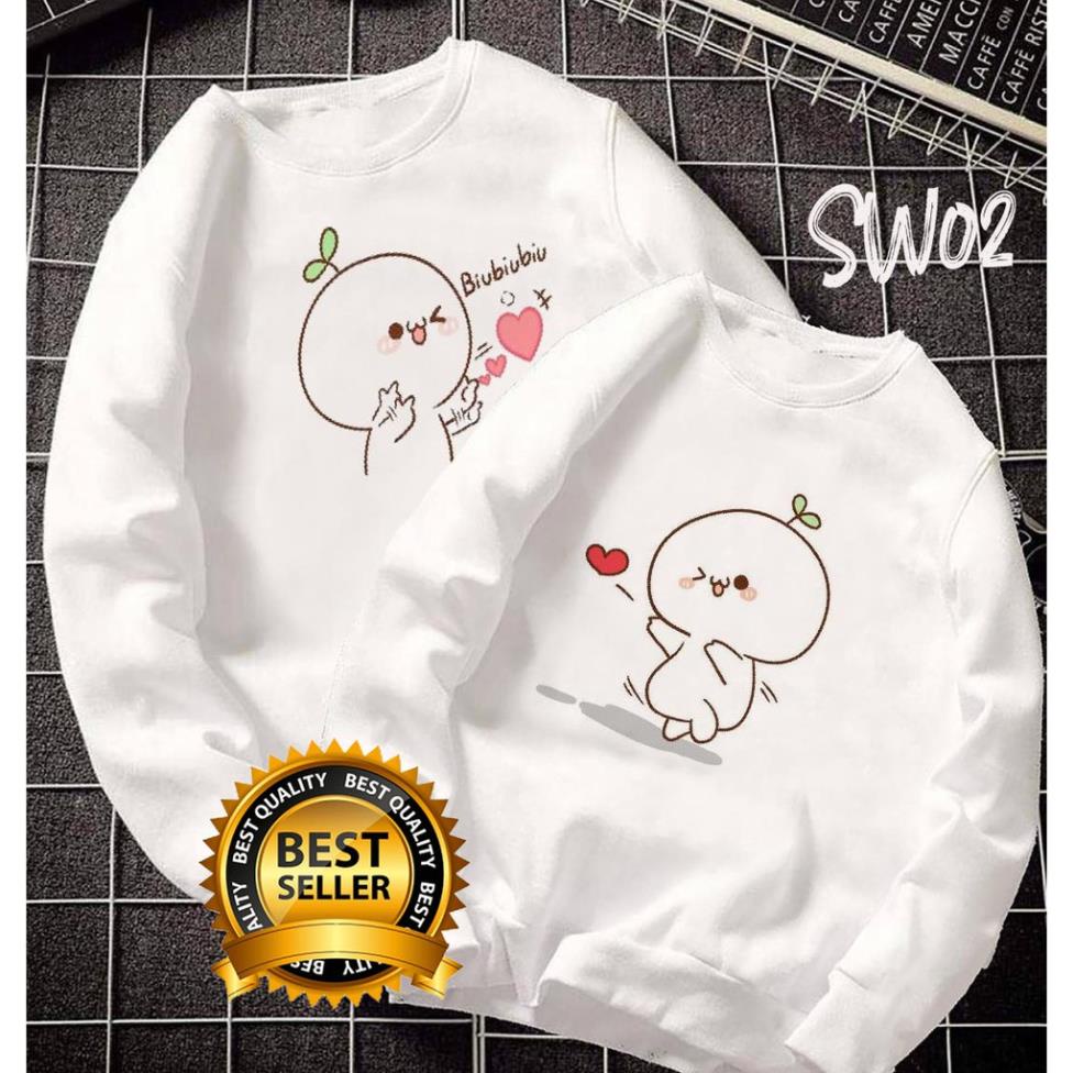 💥NEW💥 Áo Nỉ Sweater đôi in hình siêu dễ thương toàn mẫu đẹp - Giá chỉ 1 áo