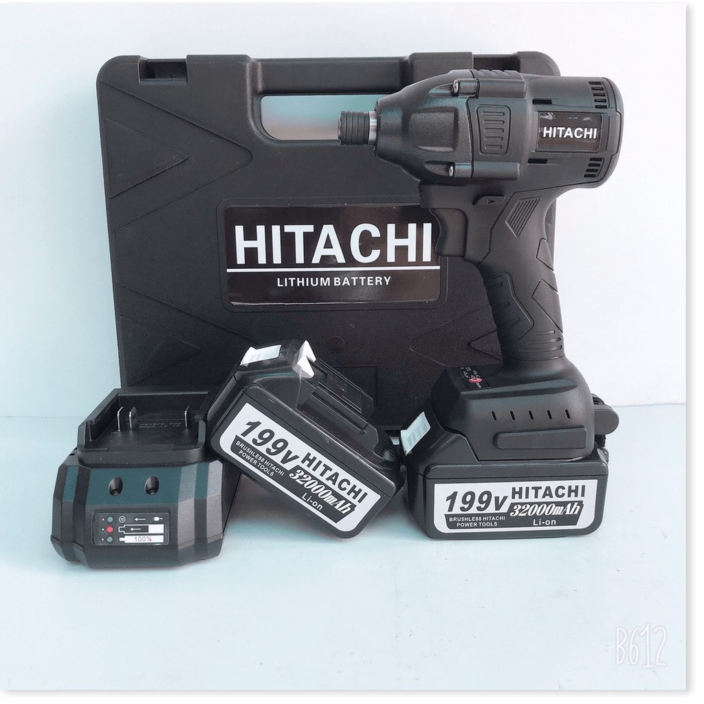 Máy chuyên bắn vít Hitachi 199V Kèm 2 pin KHÔNG CHỔI THAN