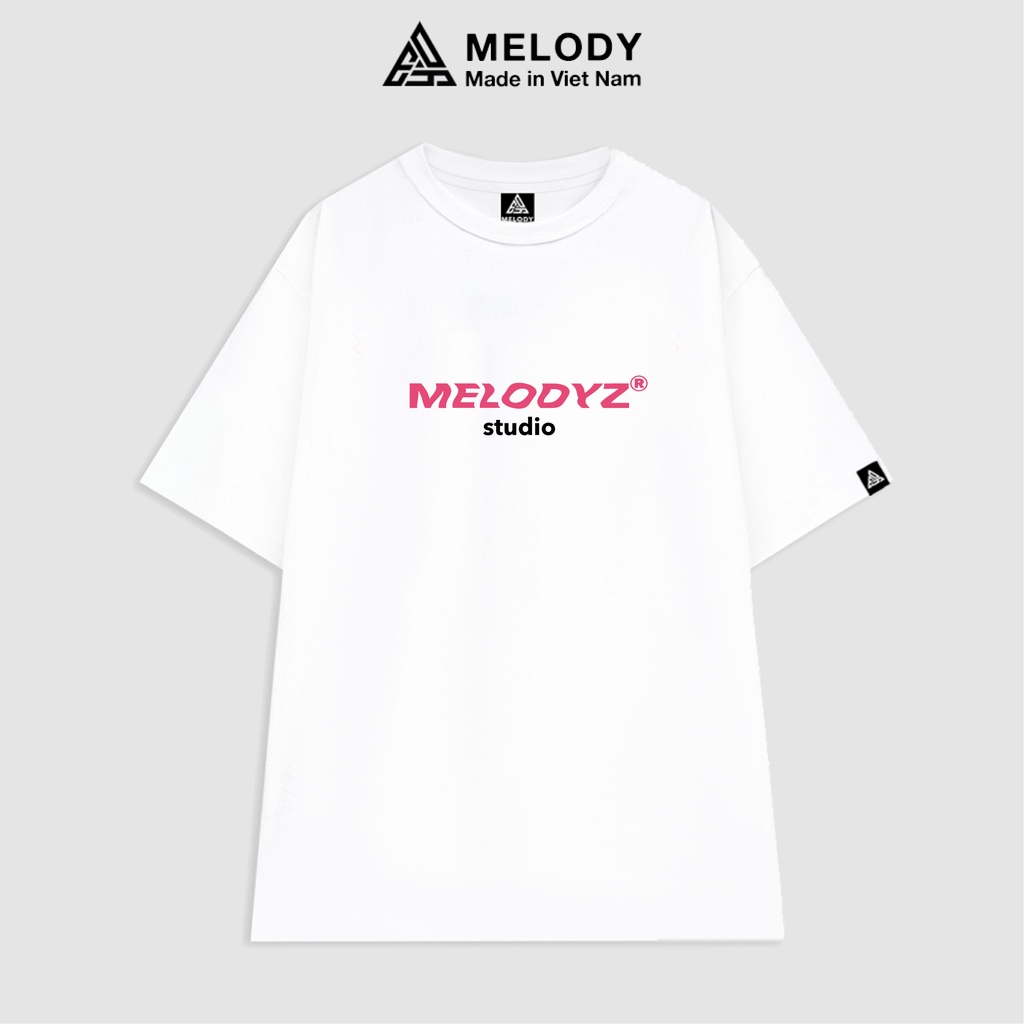 Áo Thun Unisex PinkLogo Local Brand MelodyZ, Áo Phông Nam Nữ Tay Lỡ Form Rộng Oversize Cotton 100% Basic Tee