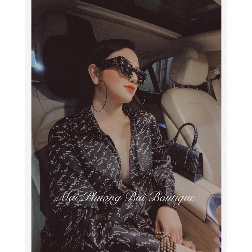 ICO -  Áo sơ mi CHỮ KÝ tone màu ĐEN, TRẮNG, chất, sành điệu VAV LUXURY