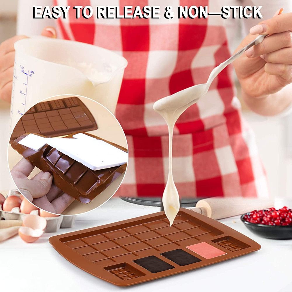 Khuôn Silicone Tạo Hình Khối Chữ Nhật 24 Ngăn DIY Để Trang Trí Bánh