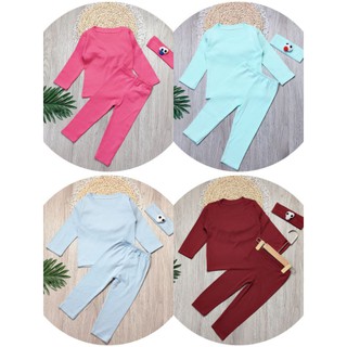 Bộ Len Tăm Dài Cho Bé từ 8-18kg (Tặng Băng Đô)
