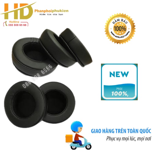 1 đôi Đệm da tai nghe dạng tròn, ốp da tai nghe tròn