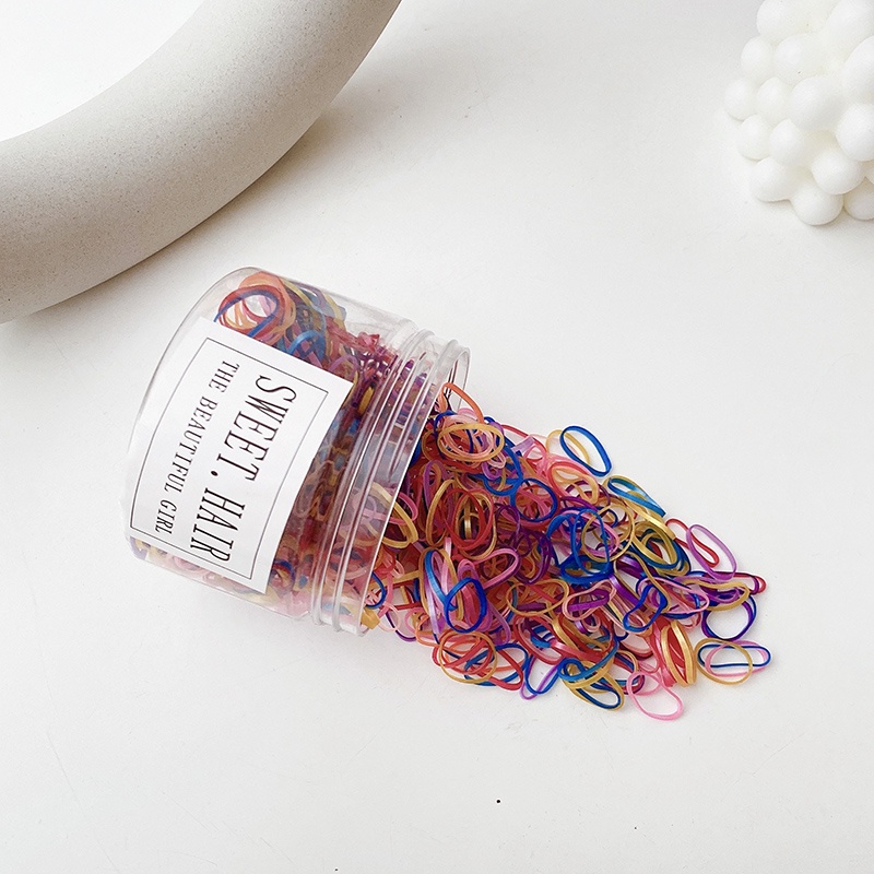 Set 2500/1000/800/500 Dây Thun Buộc Tóc Nhiều Màu Sắc Dễ Thương Cho Bé