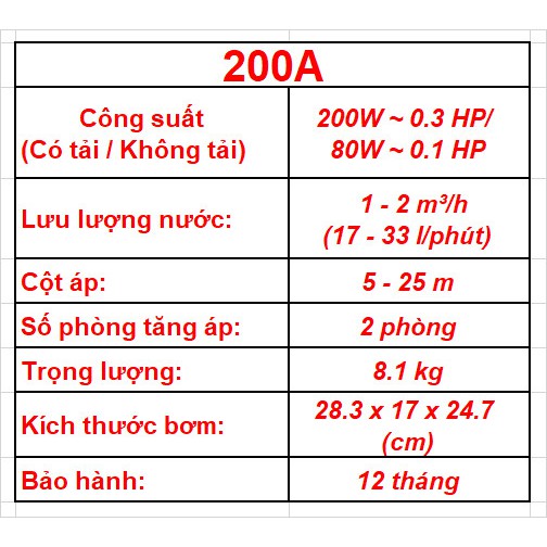 Máy bơm tăng áp điện tử SCO 168A-200A (168W - 200W) - Máy bơm nước nóng 100 độ, hẹn giờ bơm, có khả năng hút chân không