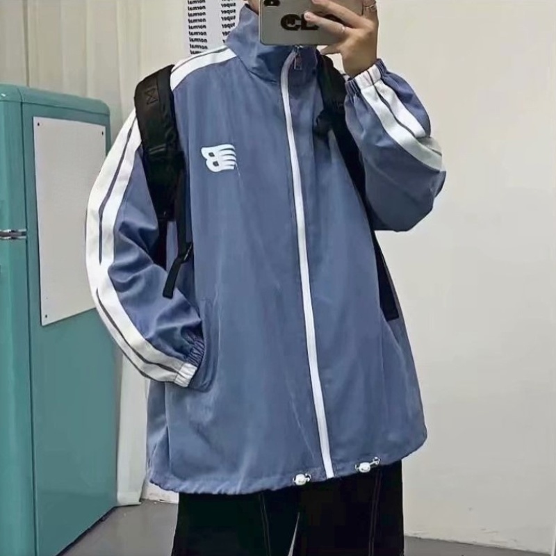 Áo Khoác Bóng Chày Nam Tay Dài Dáng Rộng Thoải Mái Thường Ngày Phong Cách Hàn Quốc
