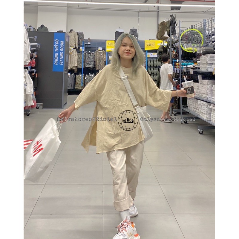 Set áo oversz xẻ tà+quần ống rộng,cực dễ mặc nhận hàng có vấn đề liên hệ shop trước khi đánh giá