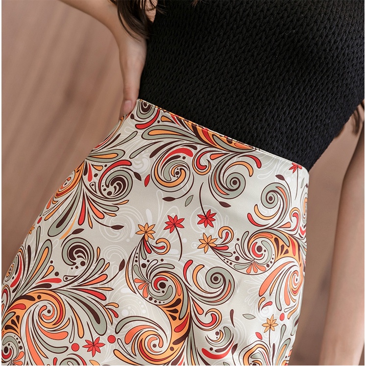 Chân Váy Bút Chì In Họa Tiết Hoa Phong Cách Cổ Điển Thời Trang Dành Cho Nữ