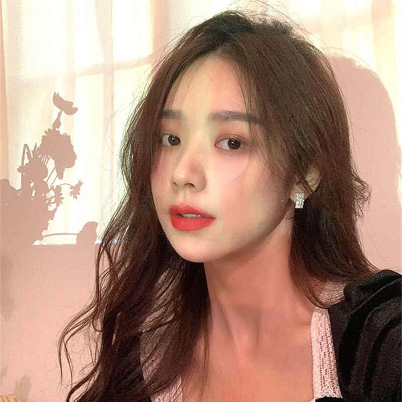 Bông Tai Dạng Kẹp Không Cần Xỏ Lỗ Hình Vuông E0977