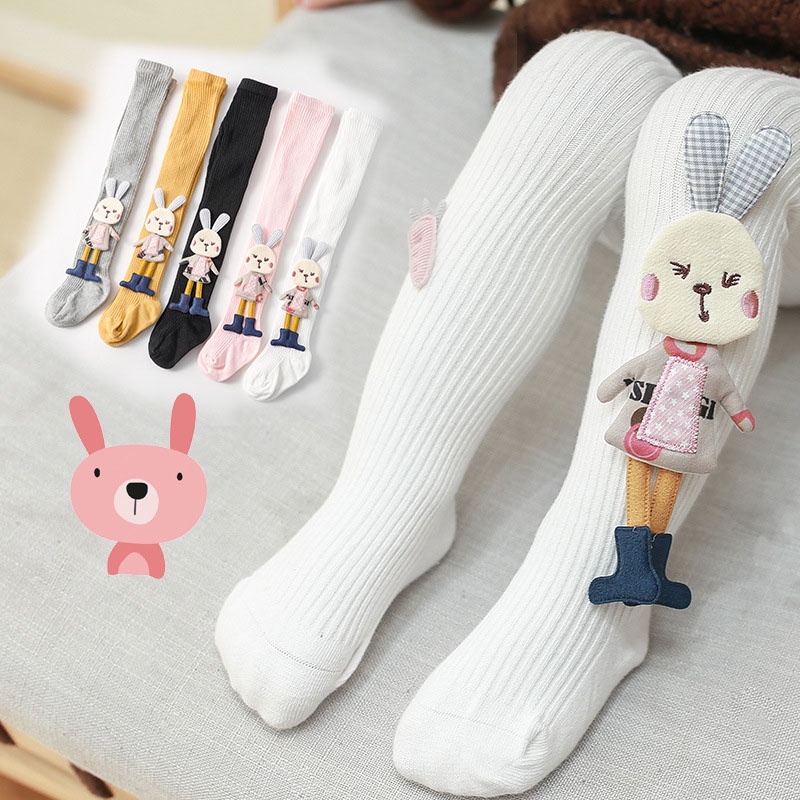 Quần Tất Cotton Giữ Ấm Co Giãn Cho Bé Gái