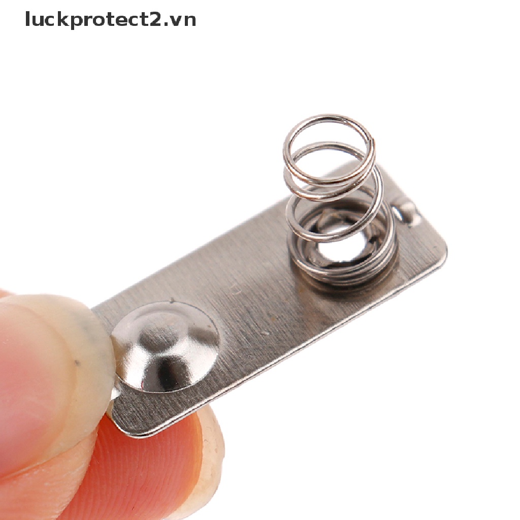 Bộ 10 Lò Xo Pin Thay Thế Bằng Kim Loại Màu Bạc 21x9mm Tiện Dụng