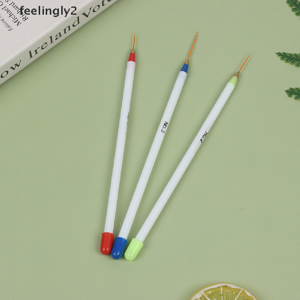 Set 3 Cọ Vẽ Trang Trí Móng Tay Đầu Mềm Siêu Mỏng Tiện Dụng