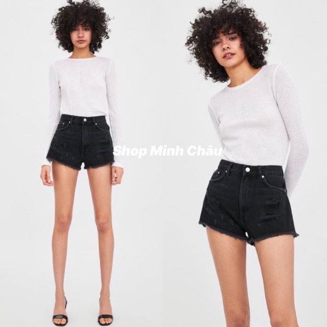 (Sẵn) Quần sooc jeans Zaarrr dư sịn, kèm ảnh thật