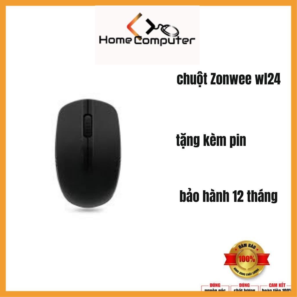 Chuột không dây,chuột máy tính ZONWEE WL24 nhỏ gọn tặng kèm pin AA chính hãng.Bảo hành 12 tháng.Home Computer