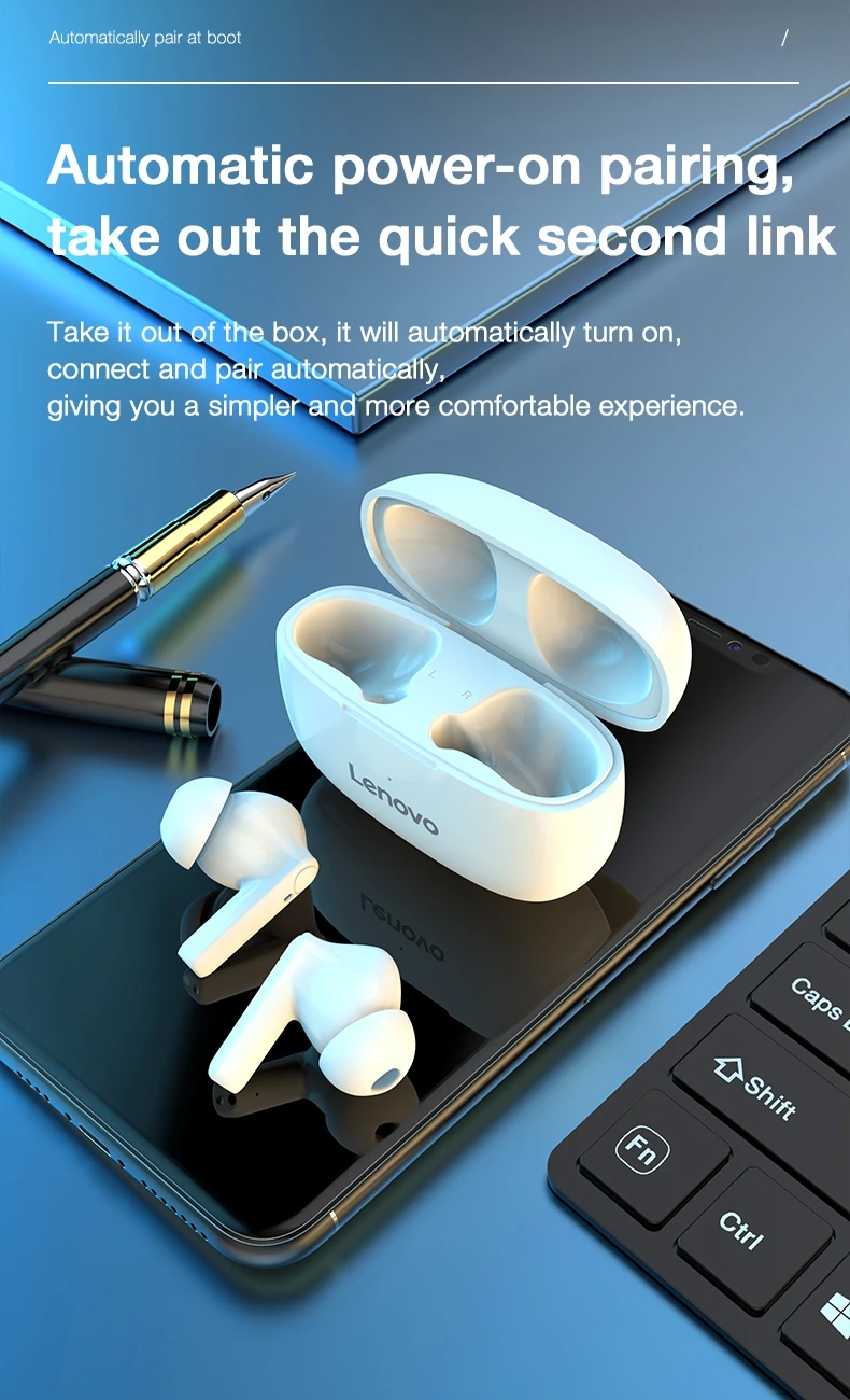 Tai Nghe Bluetooth Không Dây Có Mic Chống Ồn Bt5.0 Cho Lenovo Ht05 Tws | BigBuy360 - bigbuy360.vn