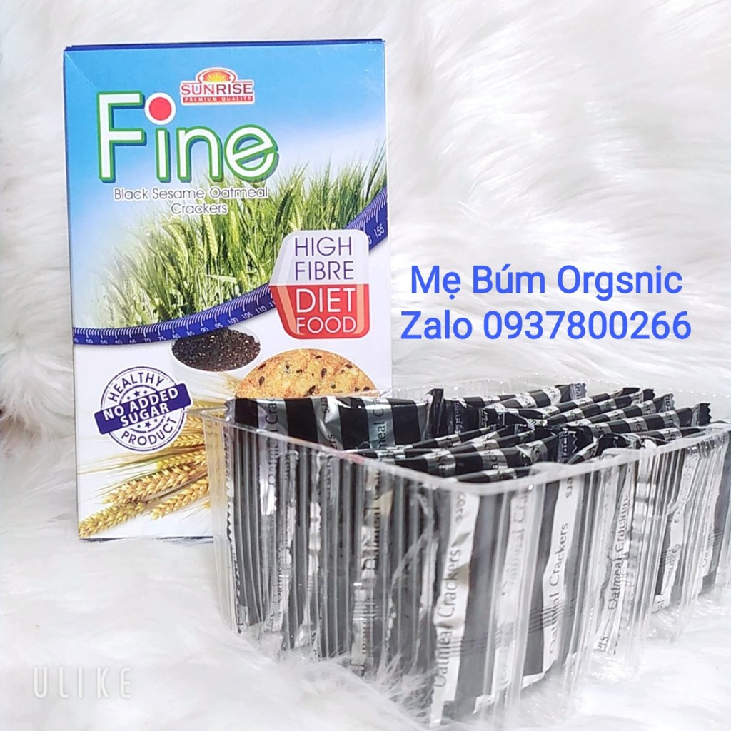 [ HCM Giao Hỏa Tốc] Bánh Yến Mạch Mè Đen Ăn Kiêng FINE ( Hộp 178g) rất tốt cho người tiểu đường, ăn kiêng, giảm cân.