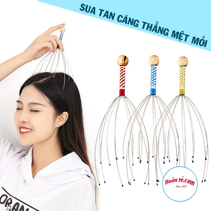 COMBO 10 dụng cụ matxa đầu thông minh, thư giãn - Dụng cụ matxa đầu giúp giảm đau đầu, giảm stress -00073