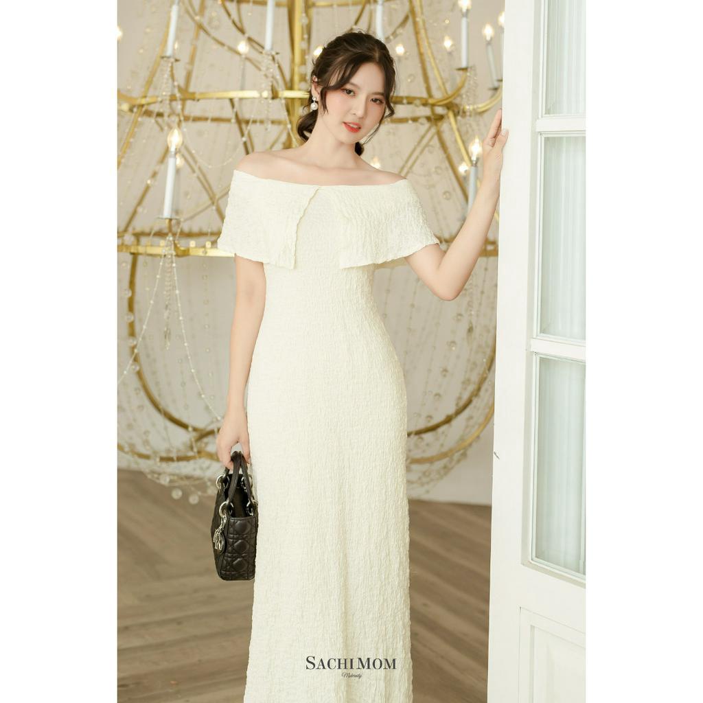 Đầm Bầu SACHIMOM - Váy Bầu Ôm Body Trễ Vai QUINN DRESS
