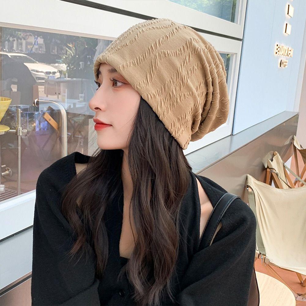 Mũ Beanie Cotton Màu Trơn Dễ Thương 5 Màu Lựa Chọn