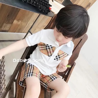 Freeship 99k TQ_Sét burberry bé trai