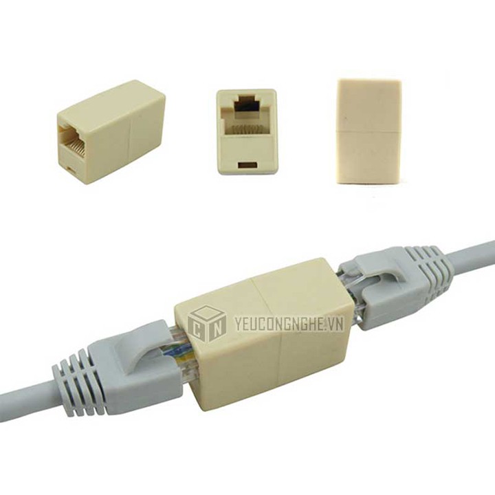 Đầu nối dây mạng 1-1 RJ45 1 ra 1 - Cầu nối mạng cáp quang