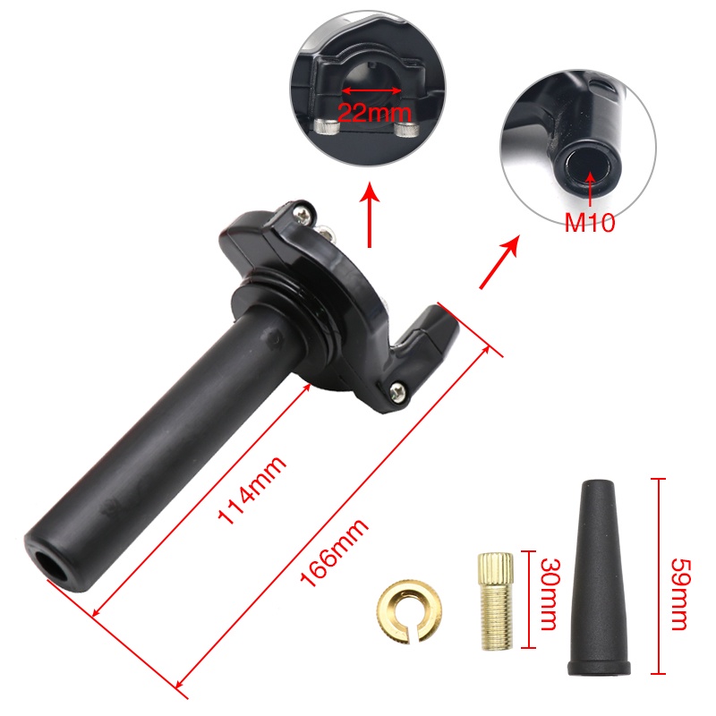 22mm Throttle Grip Twist Throttle Hand Grip Throttle Clamp For Motorized Bicycle Push Bike