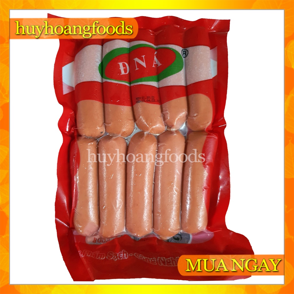 Xúc Xích Xông Khói Bịch 10 Cây 500Gr [Giao Hỏa Tốc Biên Hòa]